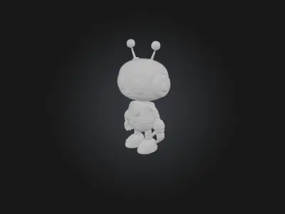 Cartoon Robot 3D model 3