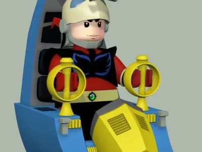 Duke Fleed Cockpit Lego Actarus Grendizer Goldorak Goldrake 3D model