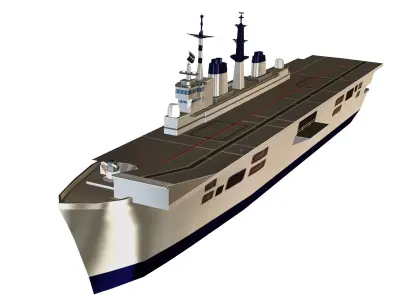 Aircraft Carrier Military Warship 3D model