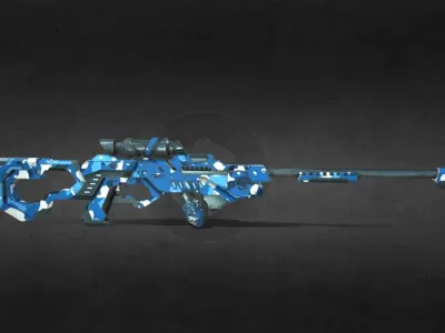 Science Fiction Rifle Model 3D model