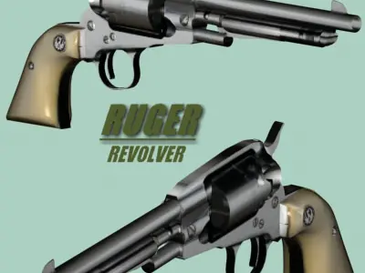 Weapon Collection rifle with scope 3D model