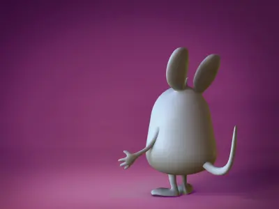 Mouse Low-poly 3D model bunny Low-poly 3D model