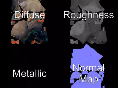 Iridescent Starling model pack Low-poly 3D model