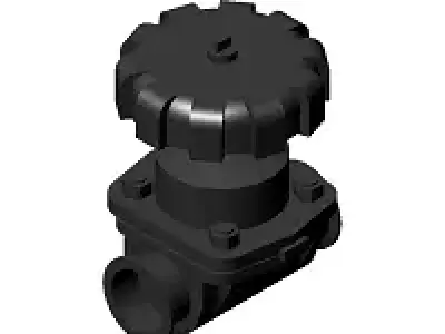 Sanitary Diaphragm Valve TC 2 in 3D model