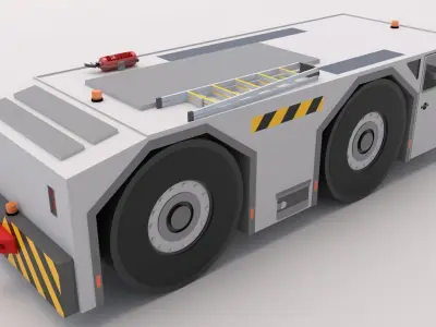 Aircraft Tow Tractor Low-poly 3D model