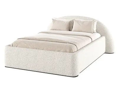 Quin Fabric Panel Bed Free 3D model
