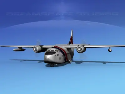 Fairchild C-123B Provider Texas Transport 3D model