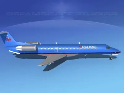 Embraer ERJ-140 British Midland 3D model
