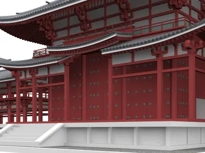 Byodo-in Temple in Kyoto 3D model