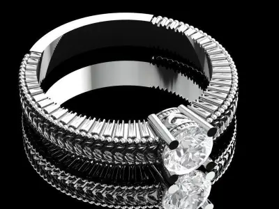 Falcon bird ring gold silver 527 Free 3D print model