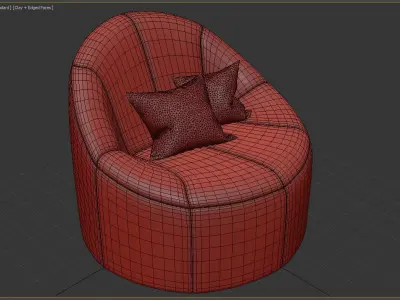 single sofa Free low-poly 3D model purchase