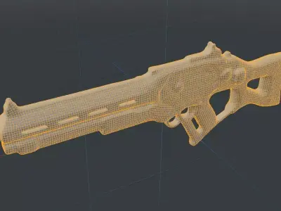 Sci-Fi Long Gun 3D model