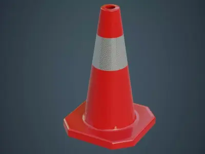 Traffic Cone 3A Low-poly 3D model