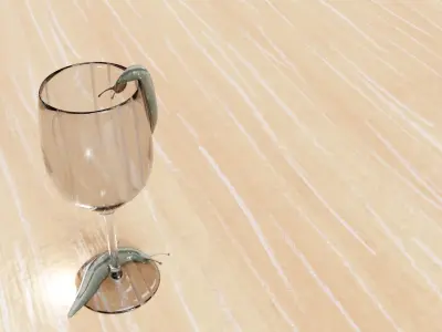 slug slug slug snail on plate 3D model