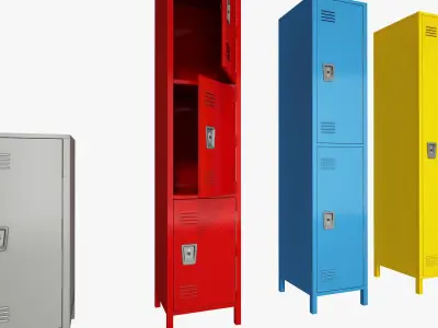 Steel Locker Family 3D model