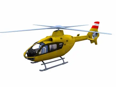 H145 Light Twin Airbus Low-Poly  Low-poly 3D model