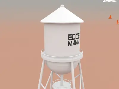 Valley Comic 3D Background 3D model