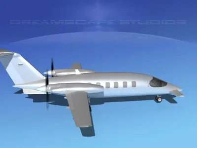 Piaggio P180 Avanti Bare Metal 3D model