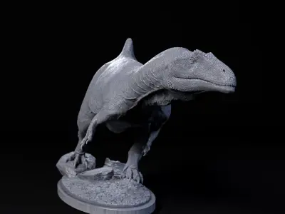 Concavenator chasing 1-35 scale pre-supported FREE model Free 3D print model