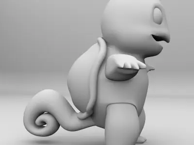 Pokemon character Squirtle Low-poly 3D model