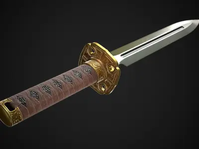 Dagger A1 Low-poly 3D model