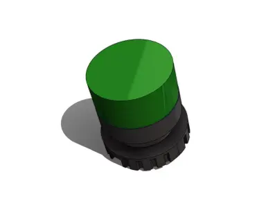 Botao Luminoso Verde WEG CSW BF12 WH Green Luminous Button 3D model