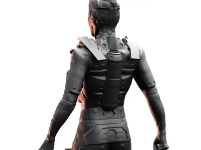 Sci Fi Futuristic Pilot Female Character 3D print model