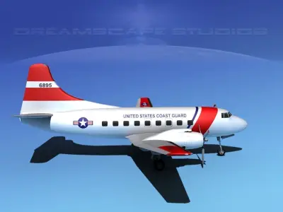 Martin 202 US Coast Guard 2 3D model