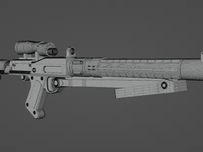 Imperial Armored Commando Blaster Rifle 3D model