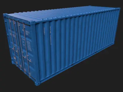 20 ft ISO Container detailed 3D model