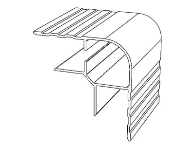 Aluminum Extruded Corner Joints Pillar MOD AL-010ap Low-poly 3D model
