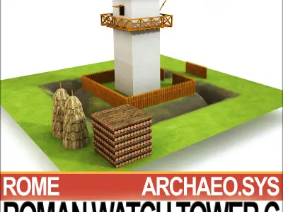 Roman Watch Tower C 3D model