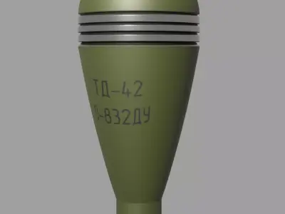Mine 82 mm Low-poly 3D model