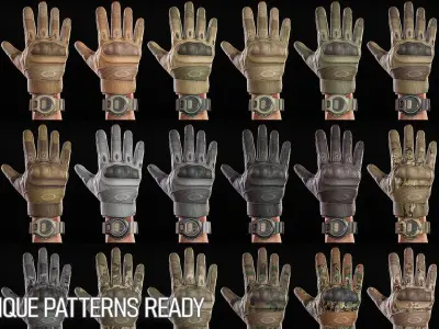 AAA MODULAR FPS ARMS PACK Low-poly 3D model