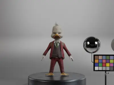 Howard The Duck Low-poly 3D model