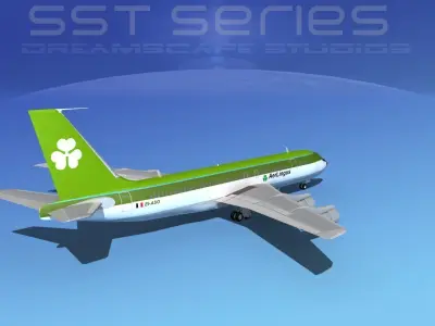 Boeing 707-320 Aer Lingus SS 3D model