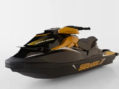 SeaDoo High performance Jet Ski 3D Model 3D model