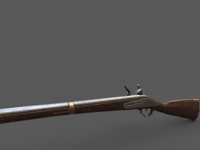 Napoleonic French Weapon 1777 Low-poly 3D model