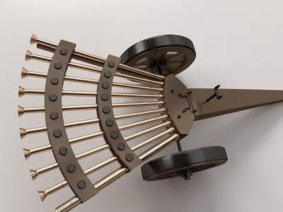 Da Vinci Machine Gun 3D model