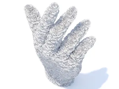 Hand Shaped Red Hedge 3D model