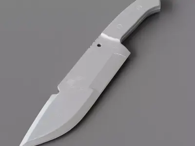 Combat hunter knife low poly Low-poly 3D model purchase