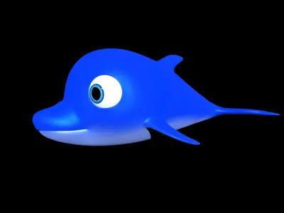 Dolphin Cartoon 3d 3D model