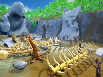 Stone Age Environment 3D model