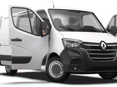 Renault Master Van L1H1 HQInterior 2023 3D model