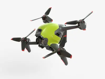 DJI FPV 2024 Drone Void Grey and Eternal Green 3D model
