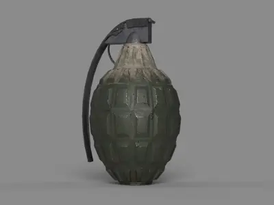 Frag hand grenades PACK Low-poly 3D model