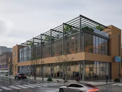 building commercial Low-poly 3D model