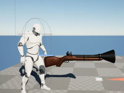 tromblon blunderbuss Low-poly 3D model