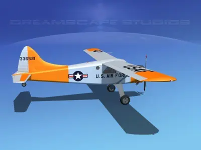 Dehaviland DH-2 Beaver USAF 3 3D model