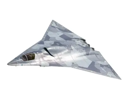 Chengdu J-36 J36 Sixth-Generation Stealth Fighter Jet 3D Model Low-poly 3D model
